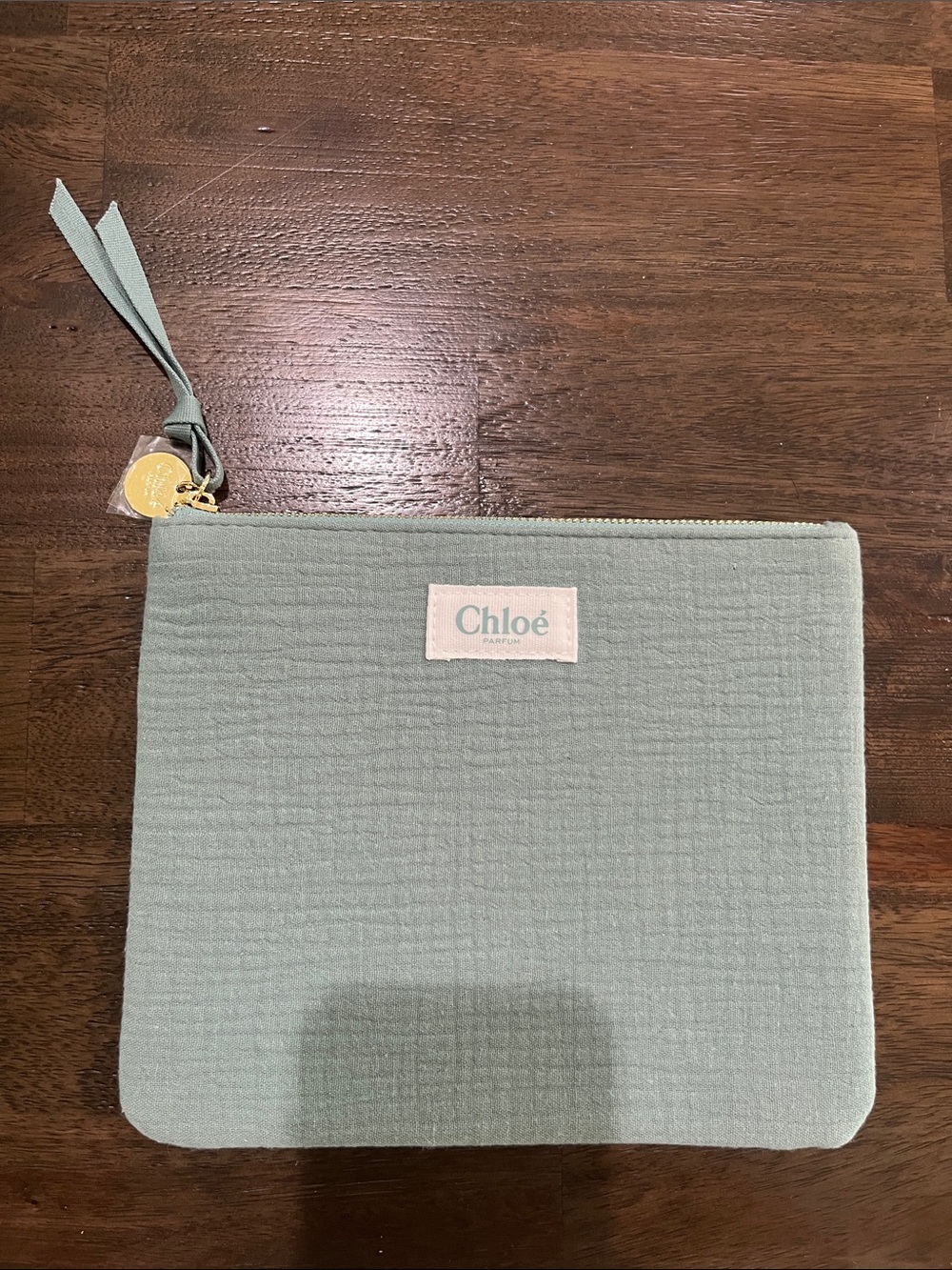 Chloé Perfum Light Sage Pouch NWOT Make up bag cosmetic bag travel bag